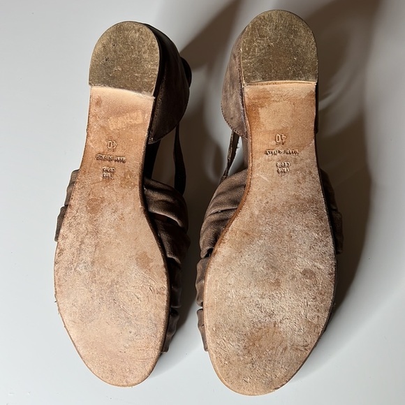 Bruno Magli Made In Italy Brown Leather Sandals Size 40 - 10 - Picture 7 of 8